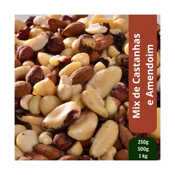 Mix de Nuts - Amêndoa, Castanha de Caju, Castanha do Pará, Amendoim e Uva Passa Gran Bell’s Premium