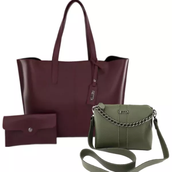Kit Yasmin Vinho + Kiarinha Verde Militar
