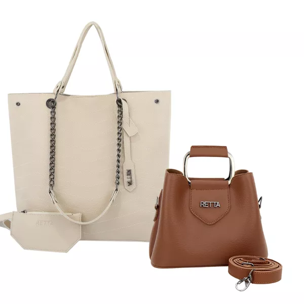 Kit Valentina Grande Marfim+ Chloe pequena Caramelo