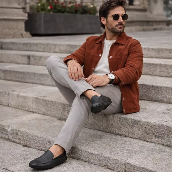 Mocassim Masculino Drive Masculino Couro Cafe | Bernotte