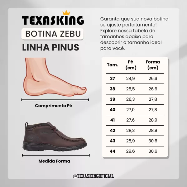 Coturno Zebu Original 74090 Mustang Graxo | TEXASKING | Botas e
