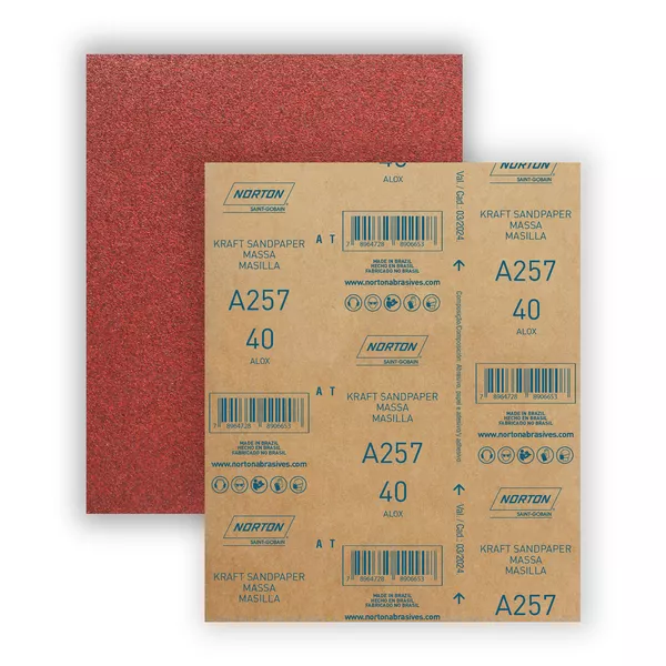 LIXA MASSA A257 GRÃO 180 NORTON | TINTAS JD