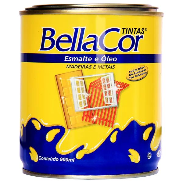 Esmalte brilhante base d'água branco 0,9L - BellaCor