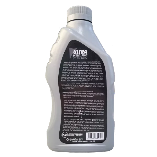 Litro de Óleo Maxi Diesel Plus 15W40 1 Litro - PDV | TREVO PEÇAS