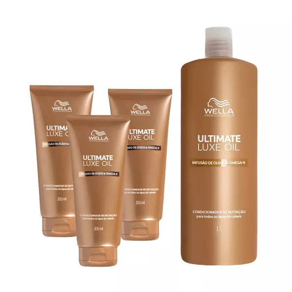 Wella Ultimate Luxe Oil Kit Condicionador 1L + 3 Condicionador 200ml
