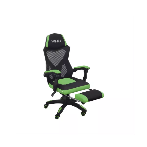 CADEIRA GAMER ROCKET PRETA COM VERDE - CGR10PVD