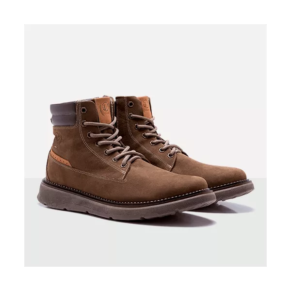 Bota Masculina Sneaker Boot VNT Petróleo Couro