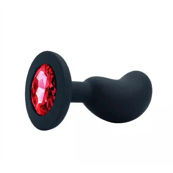 PLUG ANAL P SILICONE FEIJÃO BLACK
