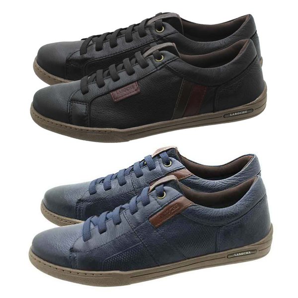 Kit Sapatenis Boxter em Couro Legitimo Laroche - Preto e Azul Kit Sapatenis Boxter em Couro Legitimo Laroche - Preto e Azul