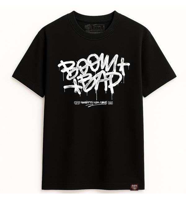 Camiseta BOOM BAP - Preta - Graffiti com Café