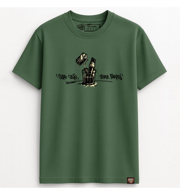Camiseta COPO SUJO - Oliva - Graffiti com Café