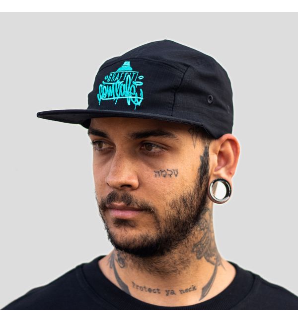 Boné Five Panel LABEL - Preto - Graffiti com Café
