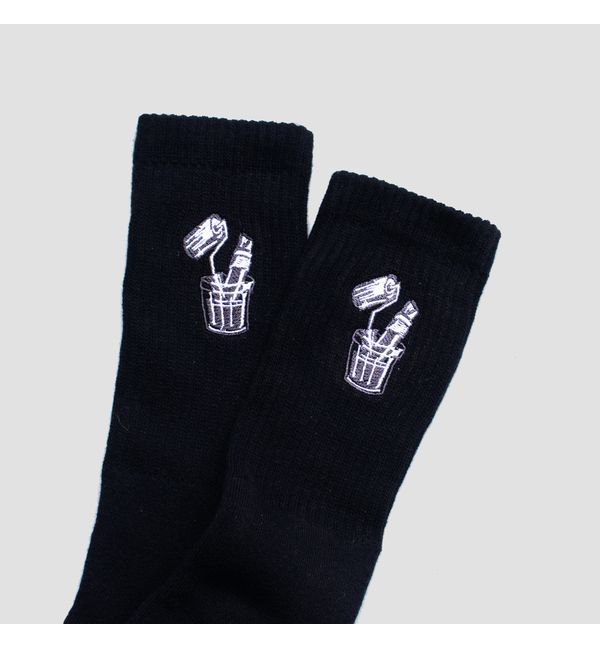 Meia COPO SUJO - Preta - Graffiti com Café