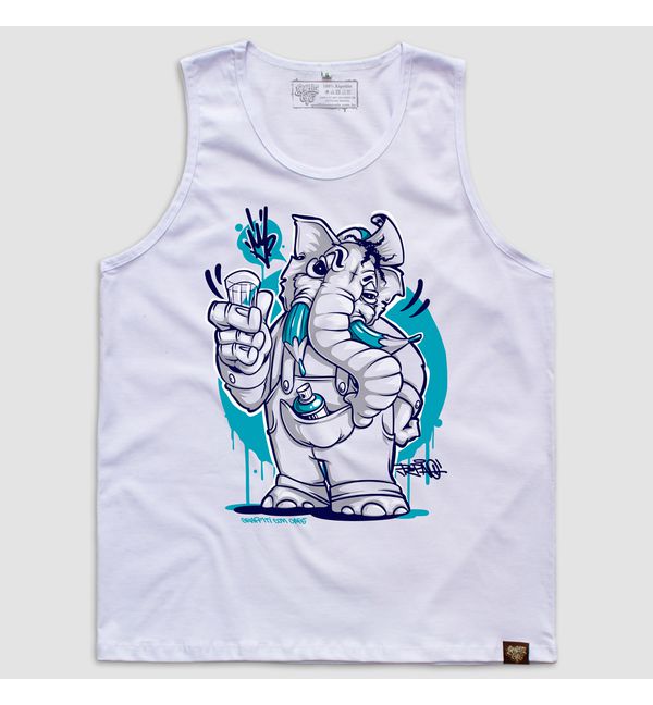 Regata MAMUTE - Branca - Graffiti com Café