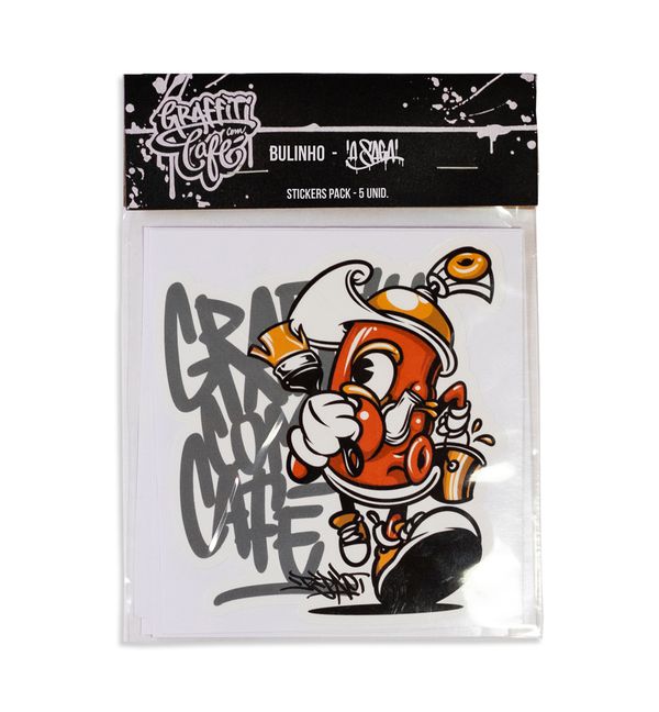 Pack de Stickers BULINHO Graffiti com Café - 5 uni... - Graffiti com Café