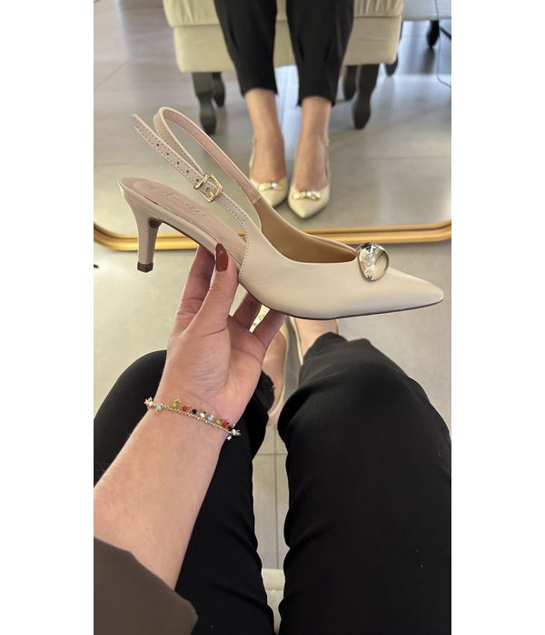 Scarpin Aurora Manteiga 