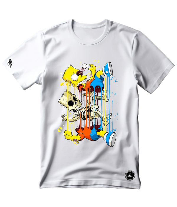 Camiseta off online white bart simpson