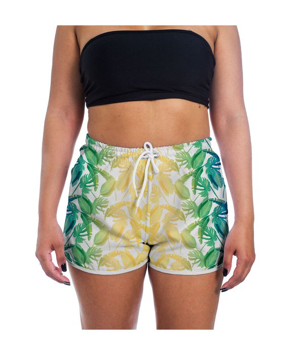 Short Feminino Praia Estampado Copa Brasil Sport Branco Listra - Compre  Agora