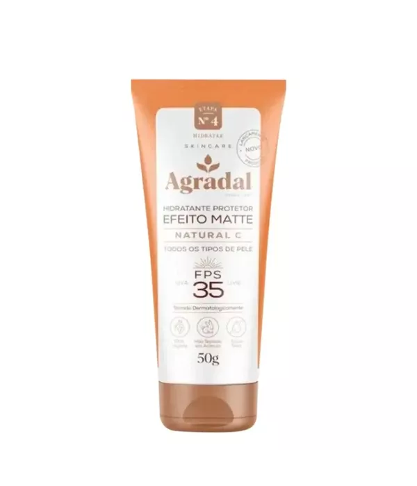Agradal Hidratante Protetor Efeito Matte Natural C FPS 35 50g