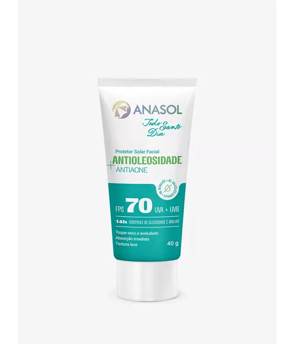 Anasol protetor solar facial todo santo dia - antioleosidade antiacne fps 70 - 40g