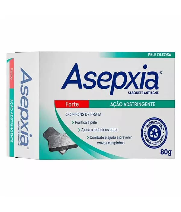Asepxia Sabonete Antiacne Forte Ação Adstringente 80g