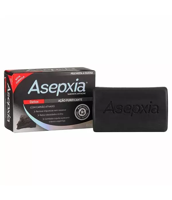 Asepxia Sabonete Antiacne Detox Ação Purificante 80g