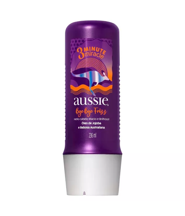 Aussie Creme de Tratamento Bye Bye Frizz 3 Minute Miracle 236ml