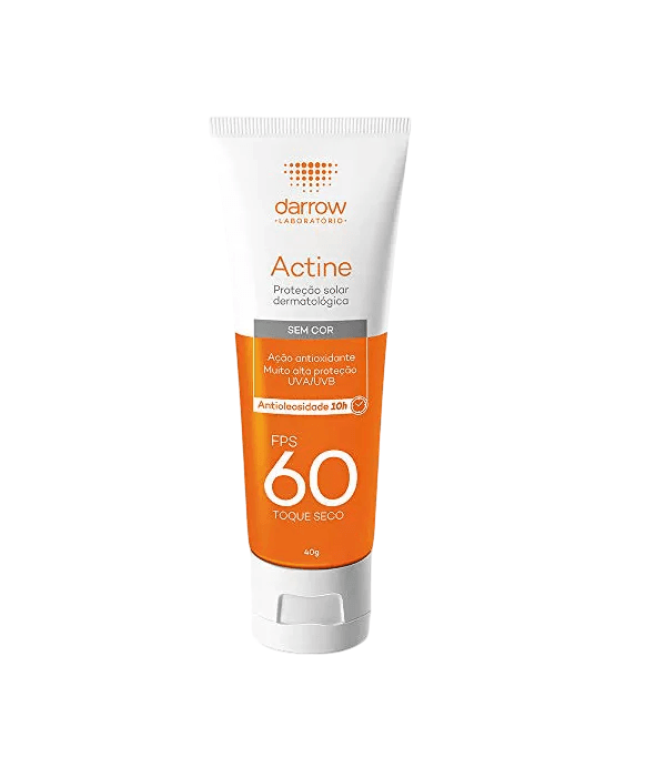 Actine Protetor Solar Facial FPS60 Sem cor Toque Seco 40g