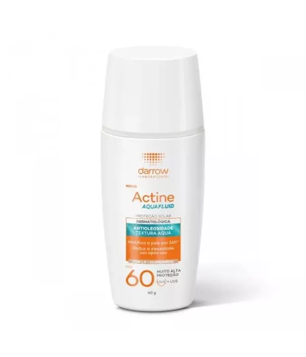 Actine Protetor Solar Facial FPS60 Aquafluid Tom1.5 - Claro/Médio 40g