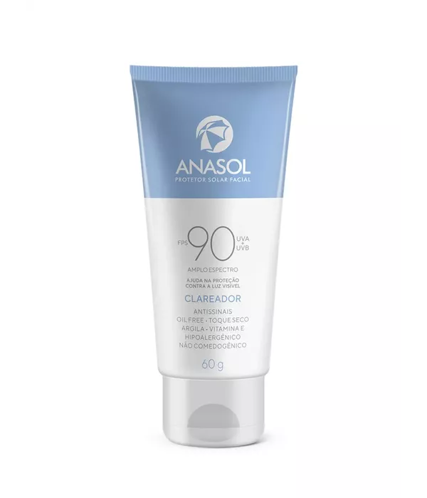 Anasol Protetor Solar Facial FPS 90 Clareador 60g