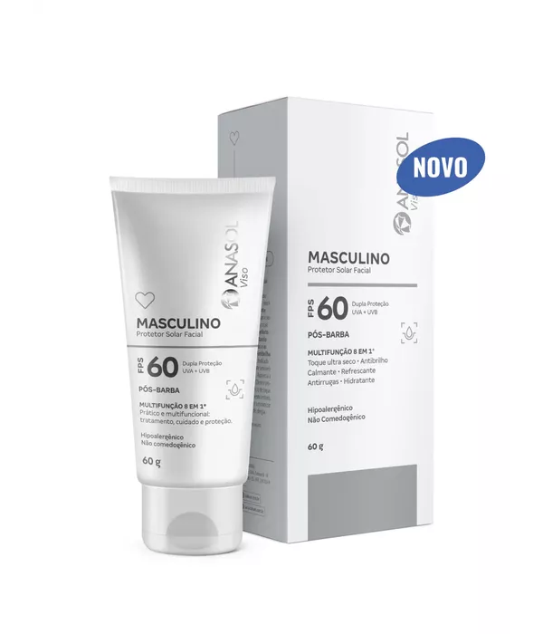 Anasol Protetor Solar facial Masculino FPS 60 Pós Barba 