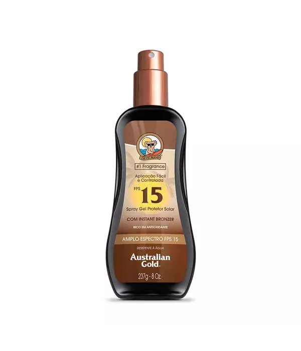 Protetor Solar FPS15 Spray Gel Instant Bronzer 237g