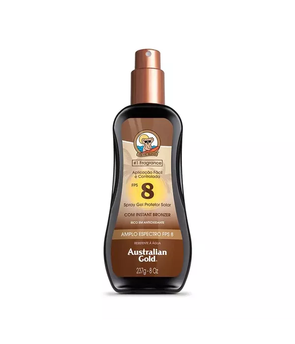 Protetor Solar FPS8 Spray Gel Instante Bronzer 237g