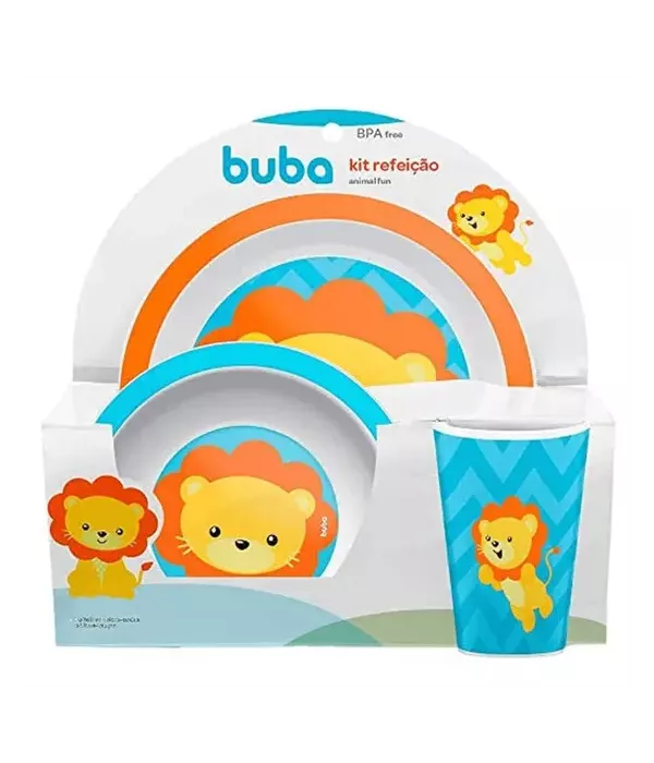 Kit Refeição Animal Fun Leão