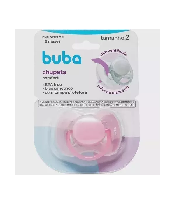 Chupeta Comfort Tamanho 2 ( maiores de 6 meses) Rosa