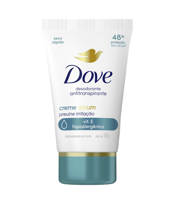 Desodorante Antitranspirante Creme Sérum Vit. E Hipoalergênico Previne Irritação 50g