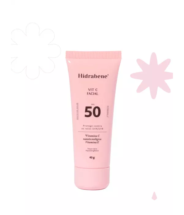 Hidrabene Protetor Solar Facial FPS 50 Vit C 40g