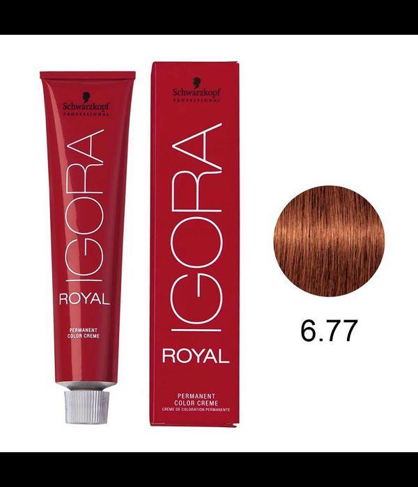 Coloração Igora Royal 6.77 Louro Escuro Cobre Extra