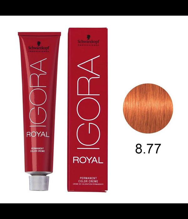 Coloração Igora Royal 8.77 Louro Claro Cobre Extra