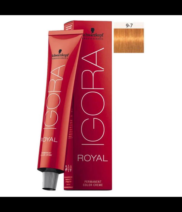 Coloração Igora Royal 9-7 Louro Extra Claro Acobreado
