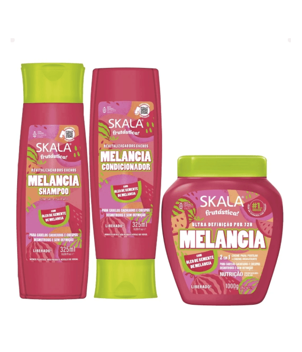Kit Skala Shampoo + Condicionador + Tratamento Melancia
