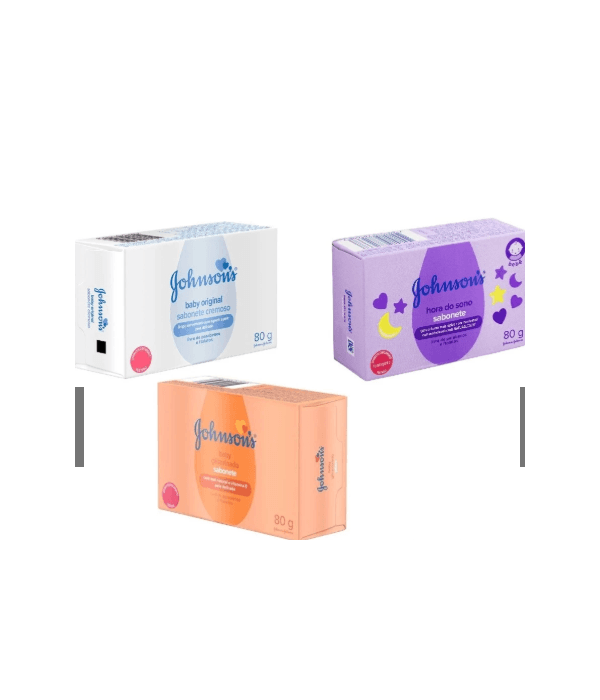 Kit c/3 Sabonetes 80g Johnson's Hora do Sono, Original e Glicerina