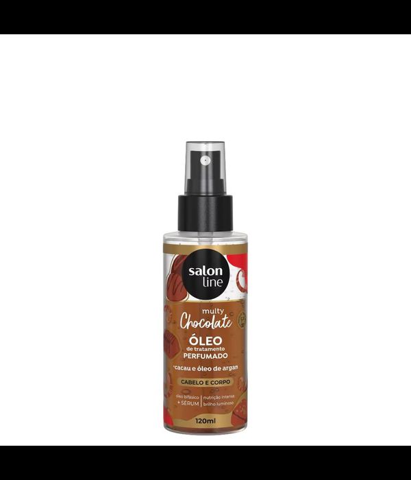 Óleo de Tratamento perfumado Cacau e Óleo de Argan cabelo e corpo 120ml