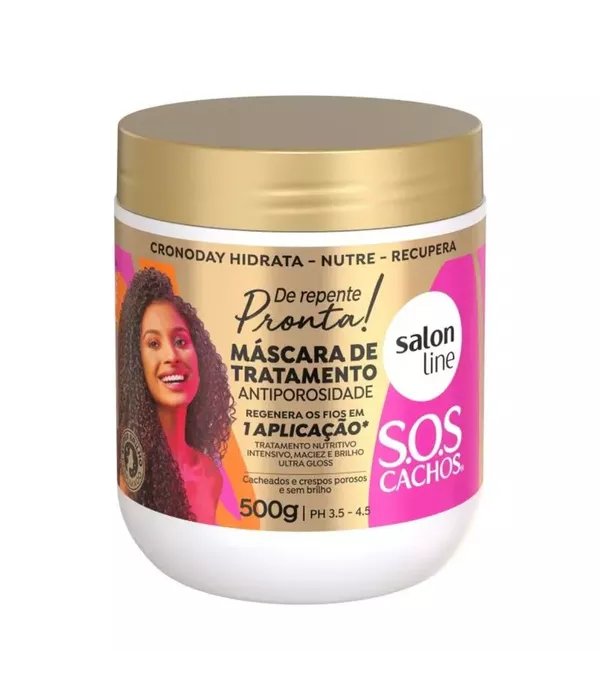 Máscara de Tratamento S.O.S CACHOS De Repente Pronta 500g