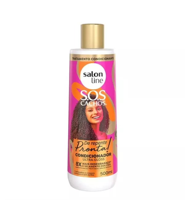 Condicionador S.O.S CACHOS De repente pronta ultra Gloss 500ml