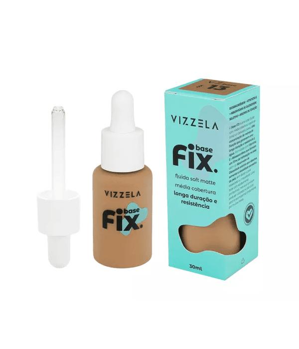 Vizzela Base Fix Fluida Soft Matte 30ml Cor 13