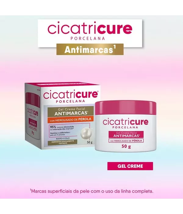 Cicatricure Porcelana Gel Creme Facial Antimarcas 50g