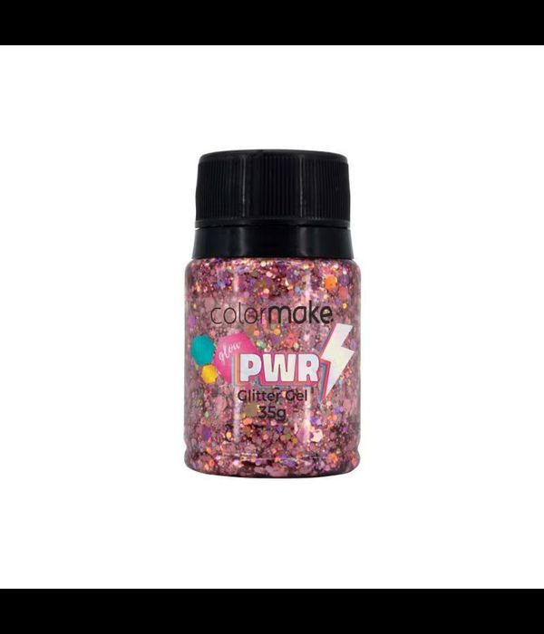Color Make Glitter em Gel PWR 35g Rosa
