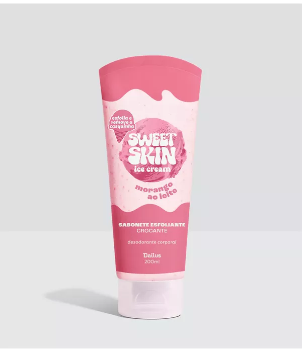 Dailus ESFOLIANTE CROCANTE (MORANGO AO LEITE) – SWEET SKIN ICE CREAM 200ml