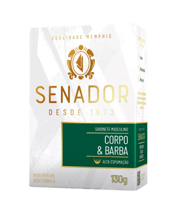 Senador Sabonete Em Barra Perfumado 130g Corpo E Barba